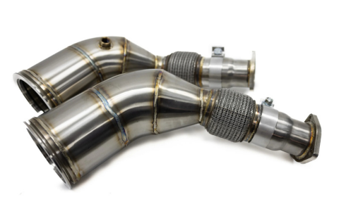 audi rs6 c8 downpipes catless and catted